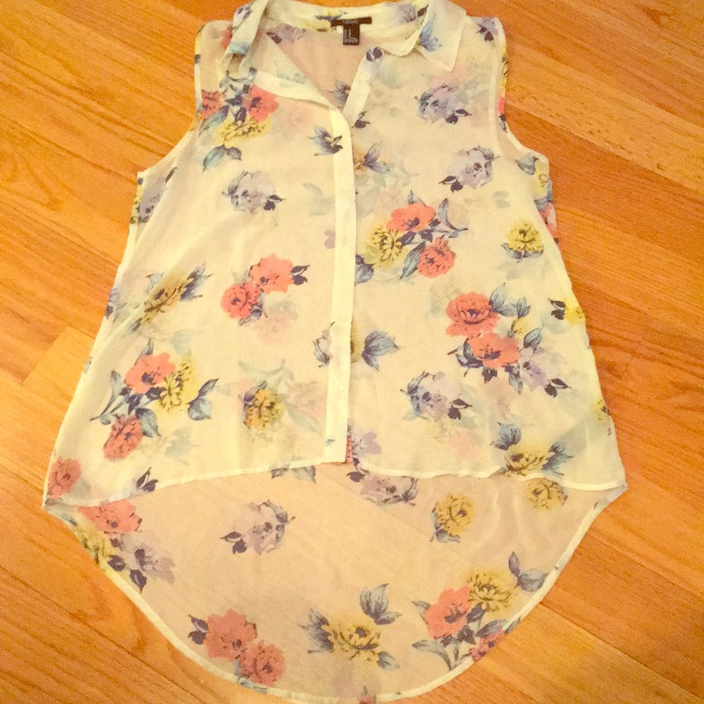 Forever 21 flower print sleeveless top